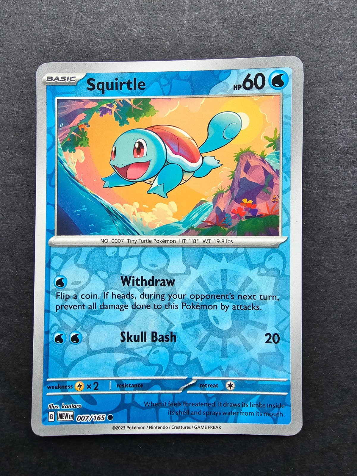 Pokémon Squirtle 007/165 S&V 151 Reverse Holographic NM