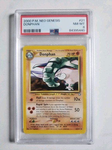 Donphan (Unlimited) graded PSA 8 for sale on eBay
