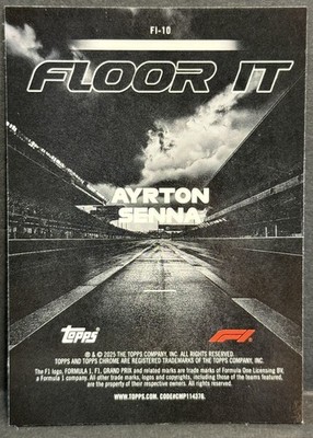2025 Topps Chrome Formula 1 F1 Legend Ayrton Senna Floor It