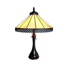 Chloe Lighting Mila Tiffany-style 2 Light Table Lamp 16" Shade