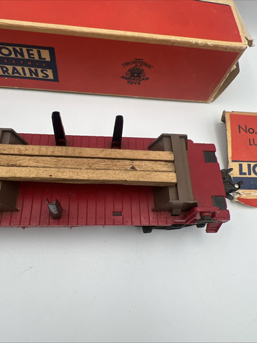 LIONEL RARE 6264 LUMBER CAR WITH ORIGINAL BOX O GAUGE POSTWAR 6511-2 - Picture 7 of 24