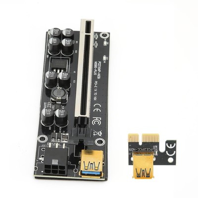PCIE Riser Card Stable 6PIN Interface PCIE Connector To 16x Graphics Extensi Hot