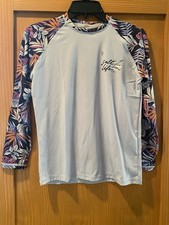 Salt Life Girl s Light Blue Topical Long Sleeve SLX Drifit Shirt NWT Size M