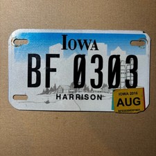 Oryginalna tablica rejestracyjna motocykla USA 🇺🇸 Iowa