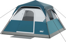 6 Person Instant Camping Tent with Rainfly, 60S Easy Setup Family Cabin Tent 10X