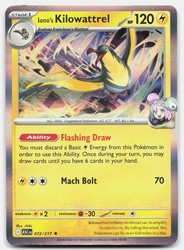 Iono's Kilowattrel 072/217 Ascended Heroes Holo Rare