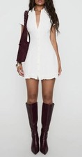 Princess Polly Womens White Covey Mini Shirtd...