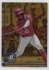 2022 Bowman Heritage Chrome Prospects Gold Refractor 34/50 Roismar Quintana 13ql