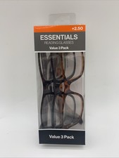 Y41 ESSENTIALS / FOSTER GRANT TS3000 VL "3 Pack" Reading Glasses Strength: 2.50