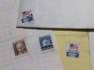Vintage Stamps Ernie Pyle .16¢, We Hold These Truths .10, And 2 White House .08¢