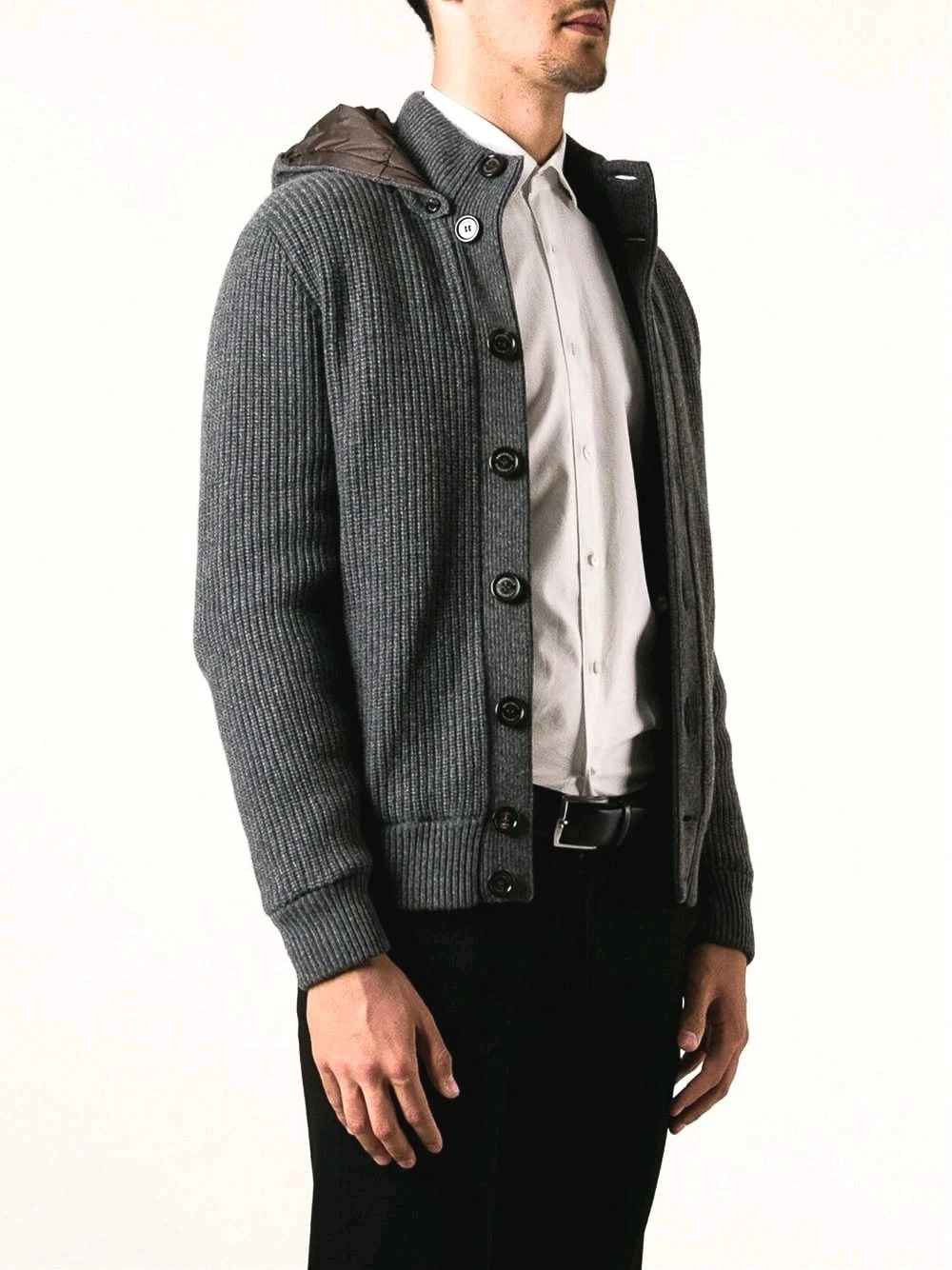 Brunello Cucinelli — BRUNELLO CUCINELLI Cashmere Hooded Goose Down Bomber Cardigan Jacket 50 Euro