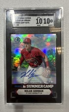 2021 Bowman Chrome - 2020 Summer Camp Autographs Nolan Gorman #SC-13 /100...