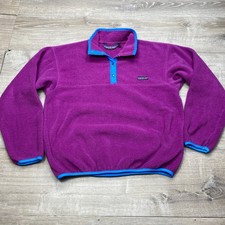 Patagonia Synchilla Snap-T Fleece Kids Size 11/12 Purple Blue Pullover 25549
