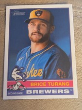 2025 Topps Heritage #402 Brice Turang (Chrome) (SP) (Base) Milwaukee Brewers