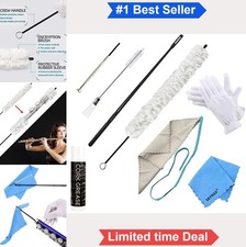 Flute Cleaning Kit 8 Pieces Swab Brush Rod Cork Grease Gloves Cloth Clarinet