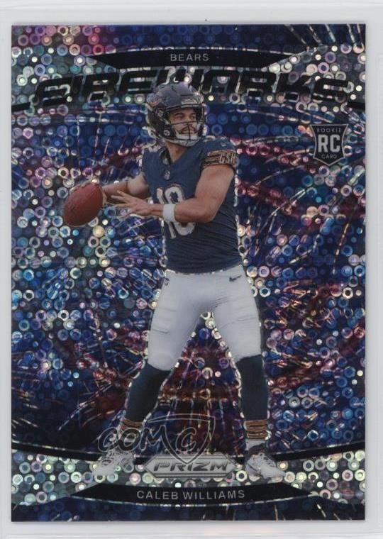 2024 Panini Prizm Fireworks No Huddle Prizm Caleb Williams #25 Rookie RC 15ik