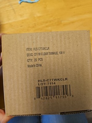 Wintergreen C7 5W Multicolor Opaque Light Bulbs Pack of 25