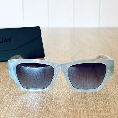 QUAY No Apologies Artic Tort Frame Blue Gradient Lens Limited Edition Sunglasses - Picture 5 of 10
