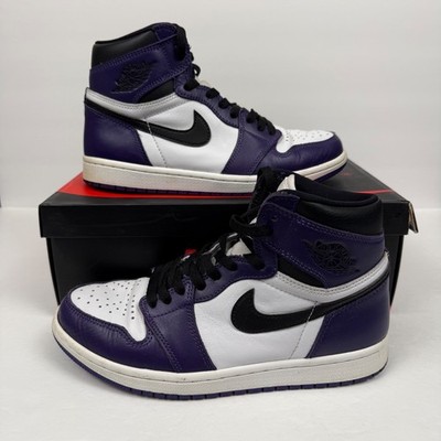 Air Jordan 1 Retro High  Court Purple 2.0  2020 With Box And Extra Laces Mens 8
