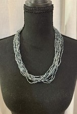Labradorite Sundance Multi Strand Seed Beaded Necklace