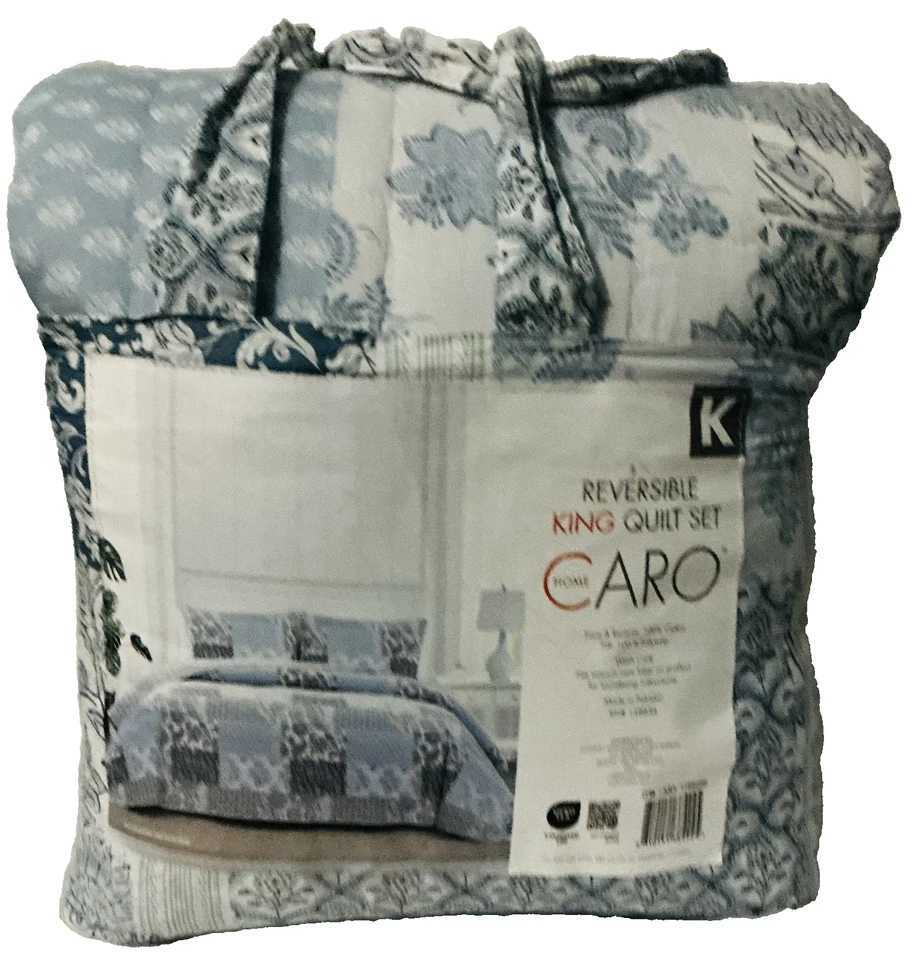 Juego de 3 edredón reversible Caro Home King Foto 2 de 2