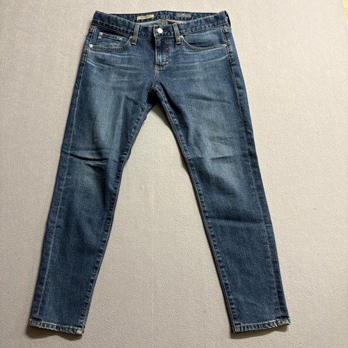 AG Adriano Goldschmied Theory Luxe Nikki Crop Jeans Womens 27 Blue Denim