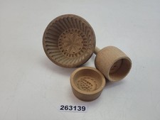 3x Butterformen Holz Schnitzerei um 1900 Stern Weintraube Blume Motiv #263139