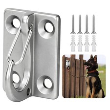 Secure Dog Leash Holder for Wall Mounted, Heavy Duty Stainless Steel Hooks fo...
