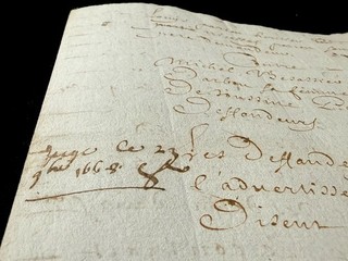 Antique Paper Document from 1668