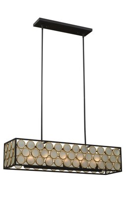 Kalco 507960 Corsa 5 Light 41''W Linear Chandelier - Gold