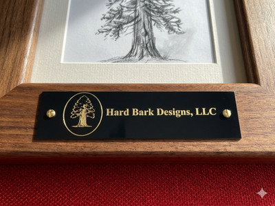 Custom Engraved 1'' x 4'' Brass or Black on Brass Plaque