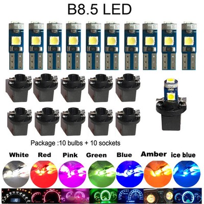 10pcs New T5 W3W W1.2W Led Canbus PC74 B8.5 LED Bulbs Car Motorcycle