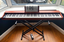 Donner DEP-1S 88-Key Portable Digital Piano Brown w/ Stand Pedal Music Rest