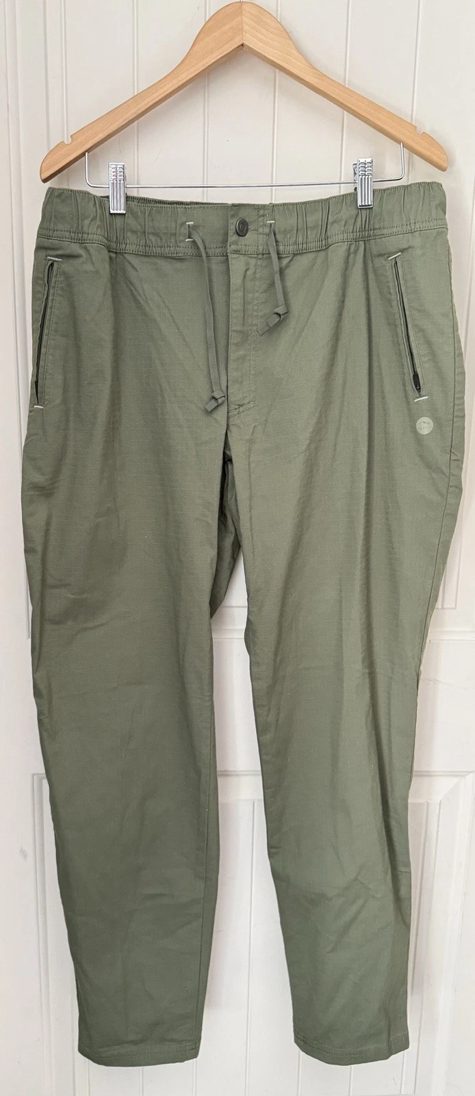 LL Bean Pants Men’s Sz L 32” Green Explorer Rip Stop Pants 513220 Hiking