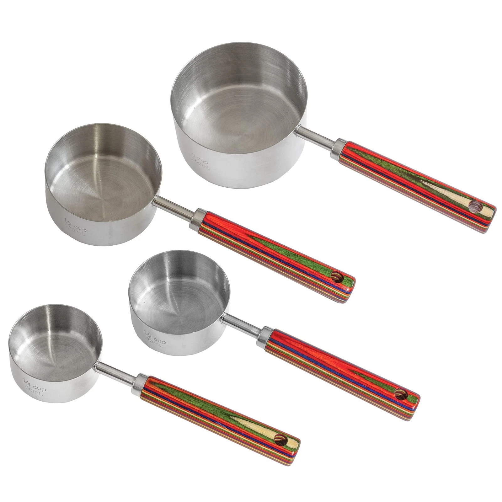 Baltique Marrakesh Collection 4-Piece Measuring Cup Set, Stainless Steel Meas...