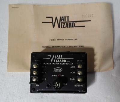 Cynex Watt Wizard Model PFC100B Power Factor Controller Vintage+ General Info.