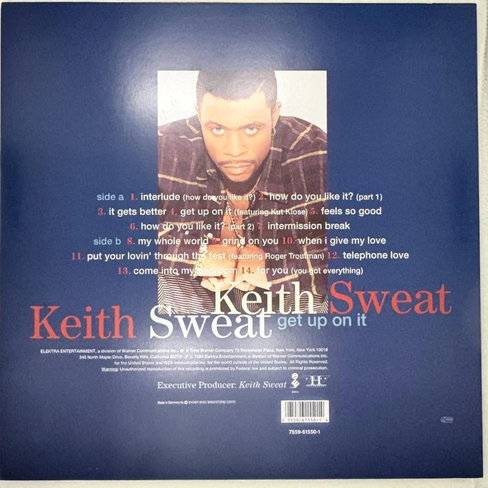 Keith Sweat / Get Up On It 1994 Germany Original LP Vinyl Elektra 7559615501 - Image 2 of 3