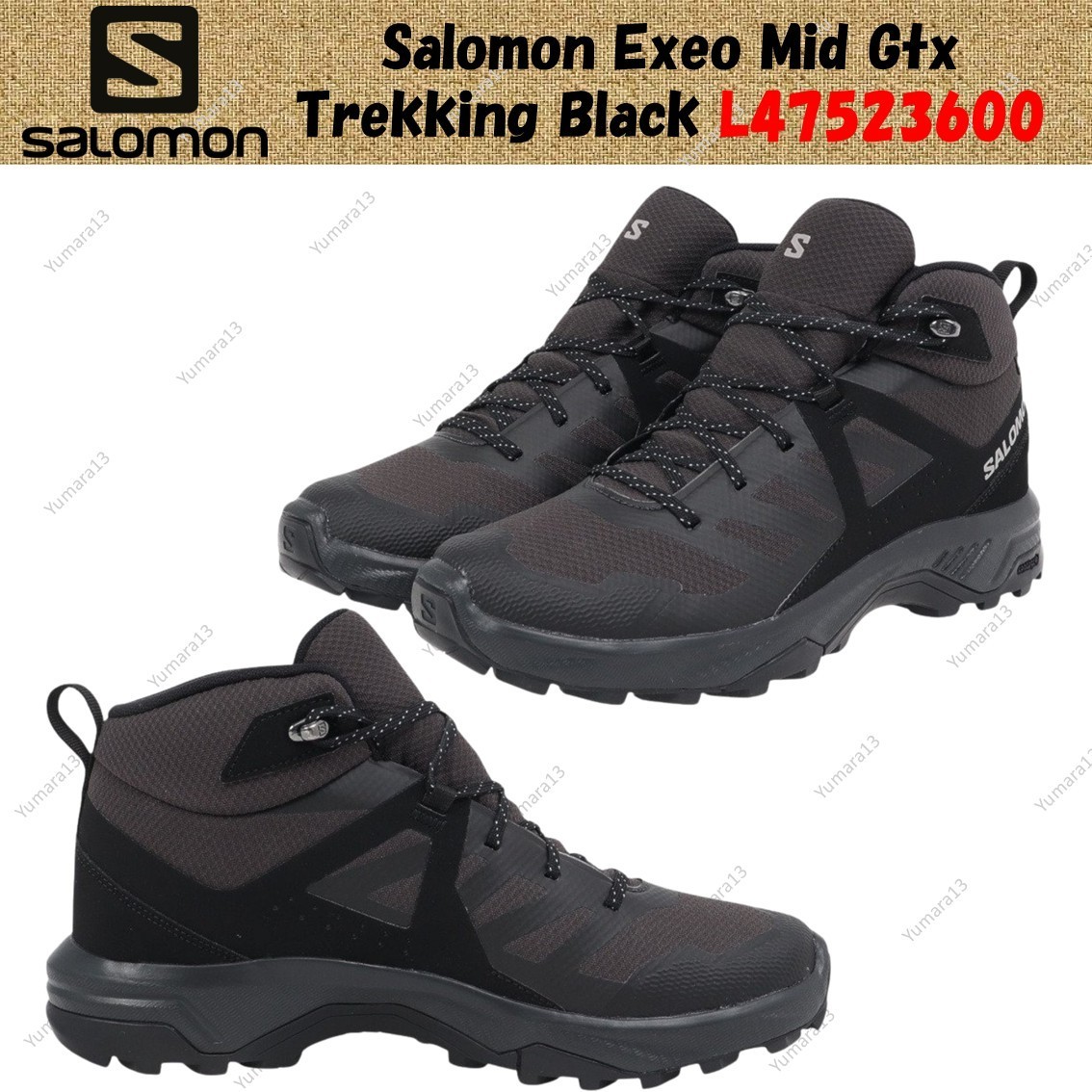 Salomon Exeo Mid Gtx Trekking Black L47523600 Men's Size | eBay