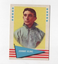 JOHNNY KLING 1961 FLEER BASEBALL GREATS VINTAGE CARD #52 CHICAGO CUBS CATCHER