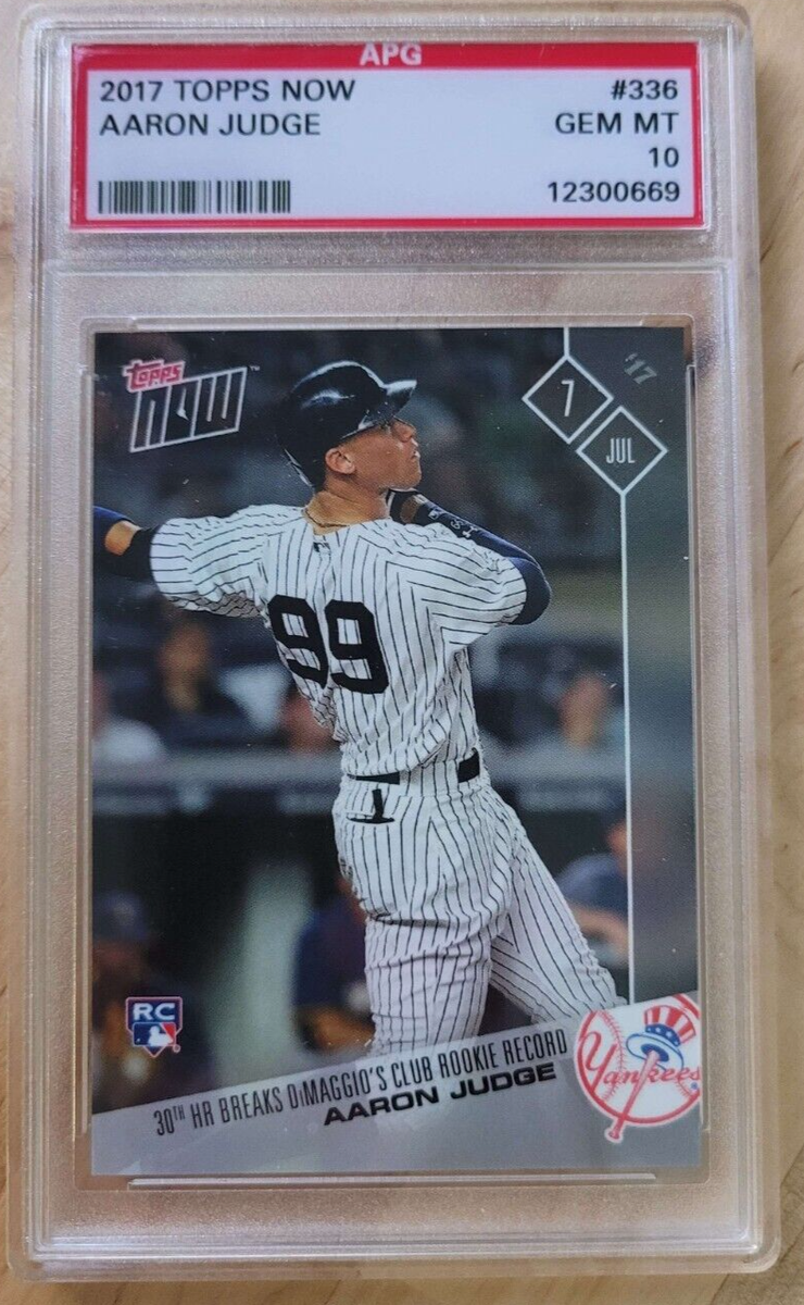 2017 Aaron Judge Topps Now #336 APG Graded Gem Mint 10 | eBay