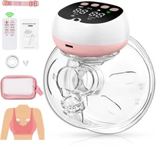 Wearable Breast Pump LCD Hands Free 3 Modes & 9 Levels rechargable 24mm Flange