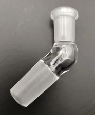 10mm - 14mm 45 Degree Angle Glass Ground Joint Attachment Adapter GonG Elbow