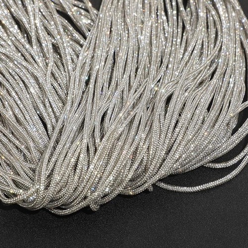 5 Yards Rhinestone Rope DIY Shoe Laces String Drawstring Glitter Cord Craft Rope - Afbeelding 1 van 9