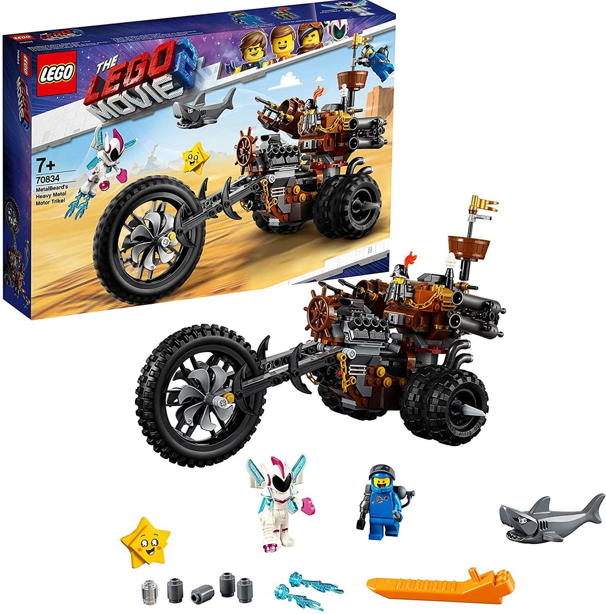TETU　L127）L159）L167）A101　A84 Lego Movie 2 Set 70834 METALBEARDS HEAVY METAL MOTOR TRIKE