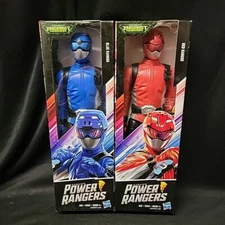 Sabans Power Rangers Beast Morphers Red & Blue Ranger Action Figures 12" Hasbro