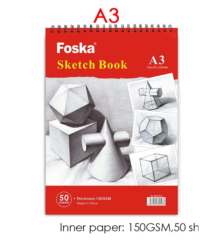 Foska A4 Sketch Book Top Spiral Bound - A3 / 29.7Cm - Image 2
