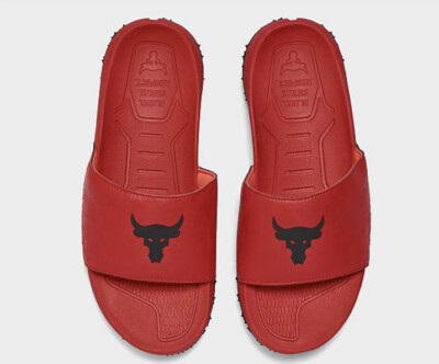Under Armour Project Rock Slides Red NEW! Under Armour Project Rock Slides Red 3023762 Sz 9 | eBay main image 2