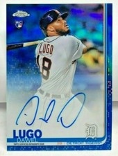 Dawel Lugo 2019 Topps Chrome BLUE Refractor RC Autograph Auto #d 95/150 - TIGERS