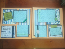 PREMADE SCRAPBOOK PAGES - LIKE FATHER LIKE SON - 12 X 12 - NEW