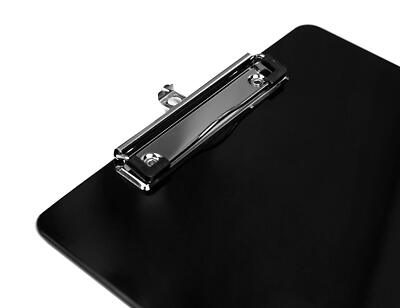 A4 Plastic Clipboard - 12.5x9 Inch Low Profile Clipboard Holds 100 Sheets, Black